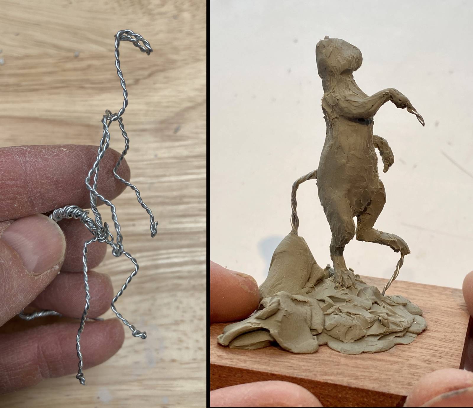 Armature Wire Sculpting, Armature Clay Sculpture