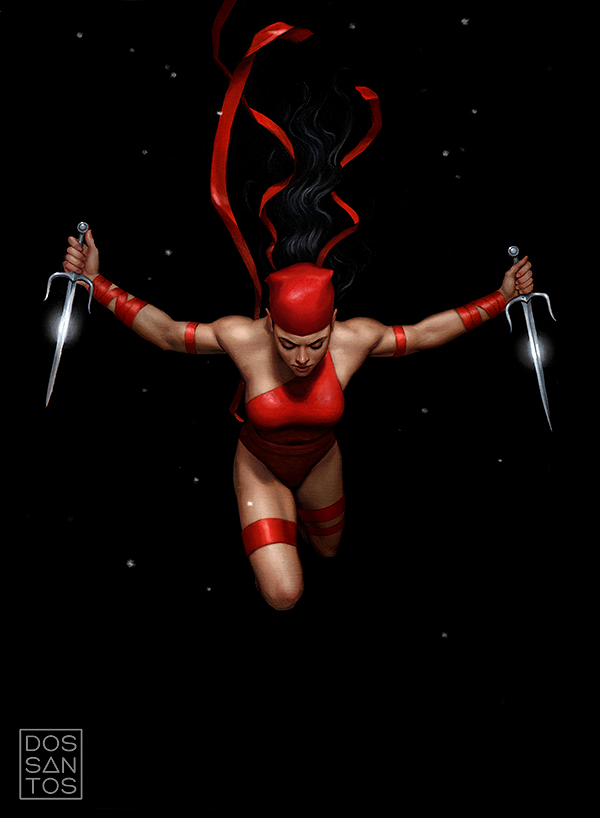 Painting She-Hulk & Elektra